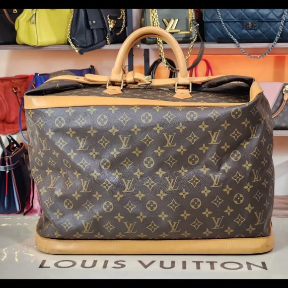 LOUIS VUITTON Monogram 17" Carryall Square Travel Duffle Mens Bag Duffle Gym LV - Picture 14 of 15